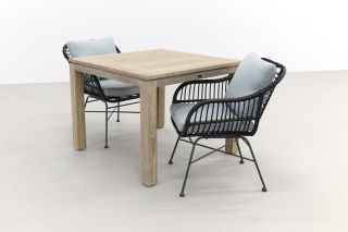 Margriet zwart/Rome grey 100 cm. - tuinset 3-delig