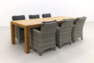 Oliva - Paloma Grijs/Rome brown 240 cm. tuinset - 7-delig