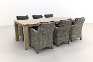 Oliva - Paloma Grijs/Rome grey 240 cm. tuinset - 7-delig