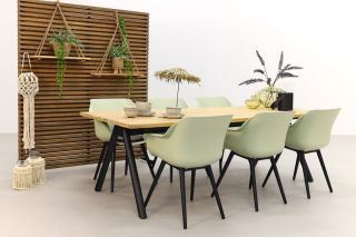 Hartman tuinset Sophie Studio French/Mason teak tafel 240 cm. - 7-delig