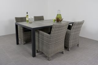 Hartman Tanger tuintafel - Oliva tuinstoel Paloma grijs