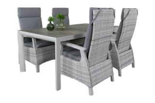 Darwin verstelbare stoelen + Kingstafel 180 x 100 cm.