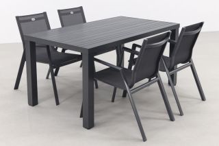 Hartman Napoli/Lena 160 cm. stapelbare tuinset - 5-delig