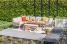 GI Sardinia lounge-dining set aluminium (7-delig) - Teak look/Zand