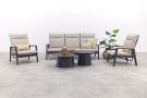 Solaro/Velora verstelbare (5-persoons) stoel-bank loungeset - Zand / Royal Grey