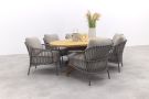 4SO Capalbio/Prado low dining tuinset 240x115 cm. (7-delig) - Terre/Teak