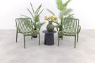 Stripe/Velora loungestoelen set (3-delig) - Mosgroen/Royal grey