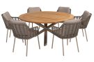 Taste Puglia/Prado 6-persoons ronde dining tuinset Ø160 cm. - Teak/Latte