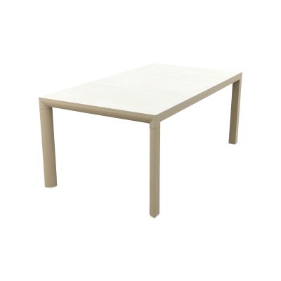Kings aluminium tuintafel 180x100 cm. - Latte