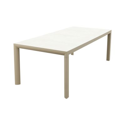 Kings aluminium tuintafel 220x100 cm. - Latte