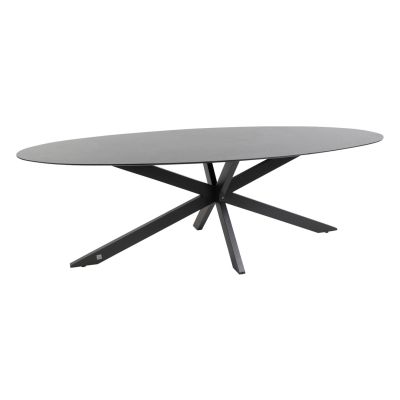 4SO Privada ovale tuintafel - HPL slate antraciet - 240x107 cm. OP=OP