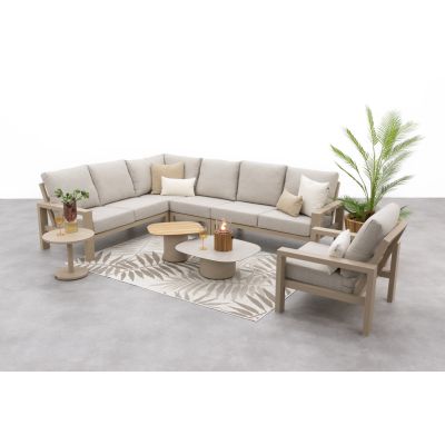 Verano/Demi loungeset + loungestoel (7-delig) - Latte