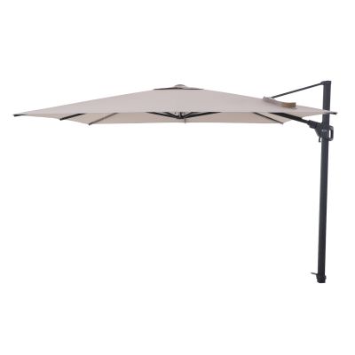 Perfect Shadow Luna zweefparasol 300x300 cm. Flex+ - Antraciet/Taupe