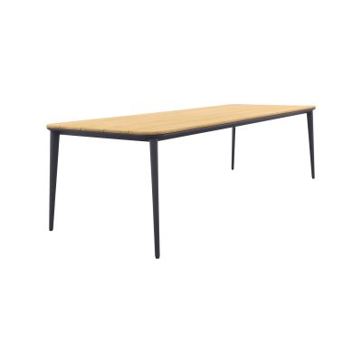 Alaska tuintafel - teak/aluminium - antraciet - 270x100 cm. - Op=Op 