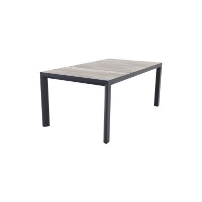 Kings aluminium tuintafel 180x100 cm. - Antraciet