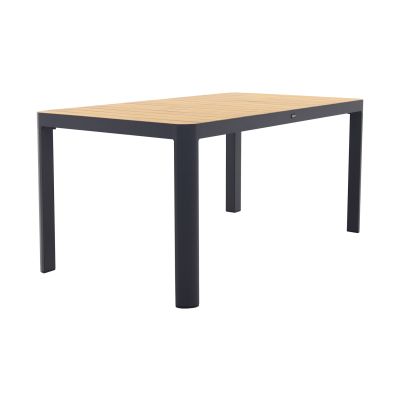 General tuintafel 160x90 cm. - aluminium royal grey frame / teak