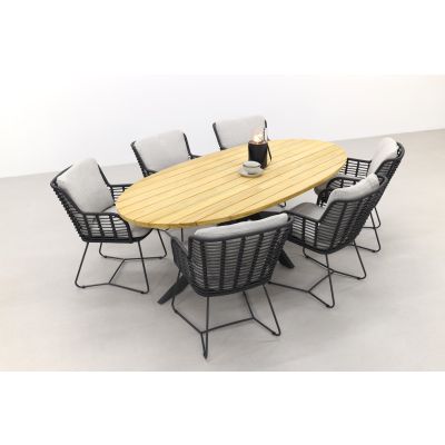 4 Seasons Fabrice/Taste Prado Ellips 240x115 cm. tuinset - 7 delig