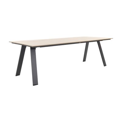 Nevada tuintafel 240 x 100 cm. - Carbon/Light teak polywood