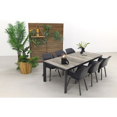 Hartman Sophie Xerix/Kings 6-persoons dining tuinset 220x100 cm. - Antraciet