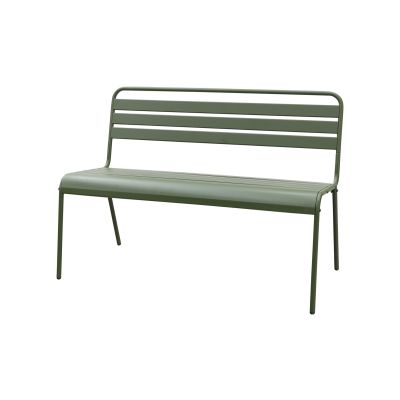 MaximaVida Max metalen tuinbank 127 cm. - Olijfgroen