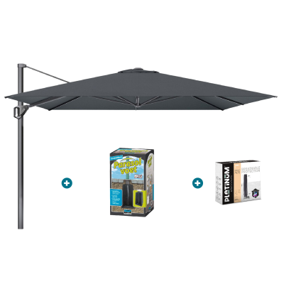 Platinum Challenger Premium T1 3.5x3.5 m - Faded Black met ingraafvoet en hoes