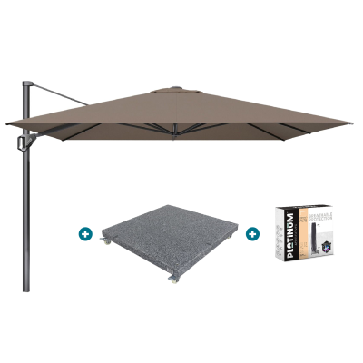 Platinum Challenger Premium T1 3.5x3.5 m - Havanna Taupe met voet en hoes