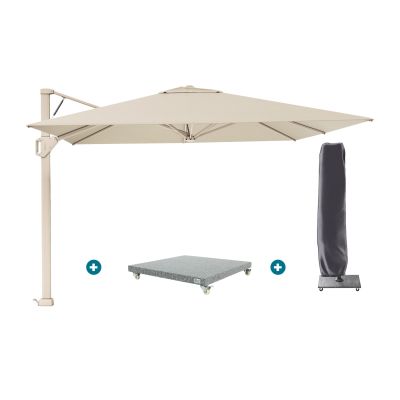 Platinum Beaufort Premium 3,2x3,2 m - Champagne Sandstone met voet en hoes