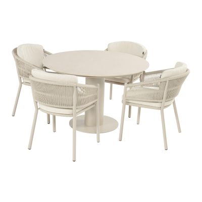 Hartman Altea/Girona ronde tuinset voor 4 personen 120 cm. - Sand