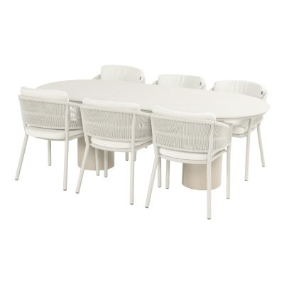 Hartman Altea/Valencia ovale tuinset voor 6 personen 220x100 cm. - Sand