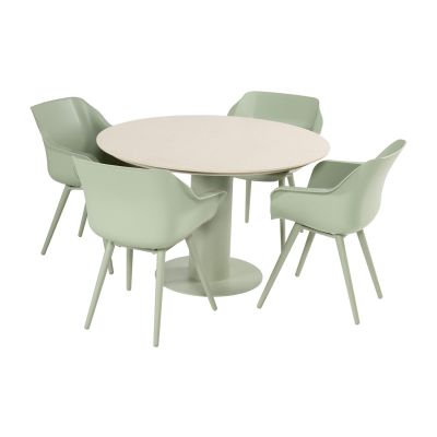 Hartman Sophie/Girona ronde tuinset voor 4 personen 120 cm. - Soft Green