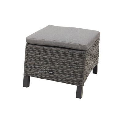 Darwin wicker dining voetenbank - antraciet