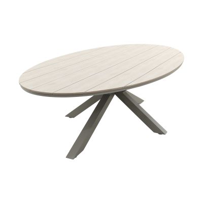 GI Edison ovale houtlook tuintafel 280x140 cm. - Taupe