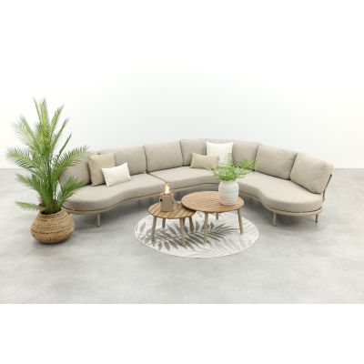 Saranda/Mindo organische loungeset - Latte/Teak