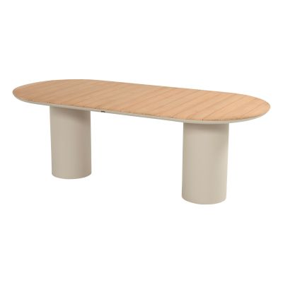 Hartman Valencia ovale dining tuintafel 220x100 cm. - Teak/Beige