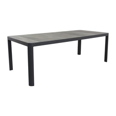 Queens tuintafel antraciet - 220 x 100 cm. 