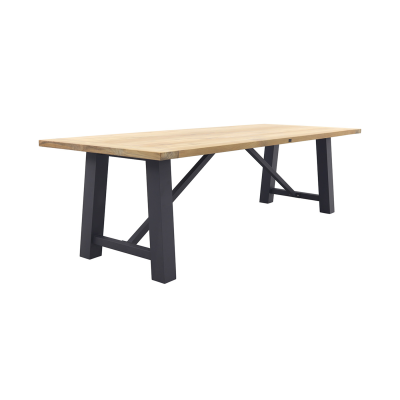 Keltex tuintafel - teak/aluminium - antraciet - 265x101 cm. - Op=Op
