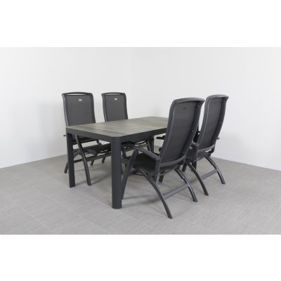 Hartman Da Vinci alu/Queens 160 cm. tuinset - 5-delig verstelbaar