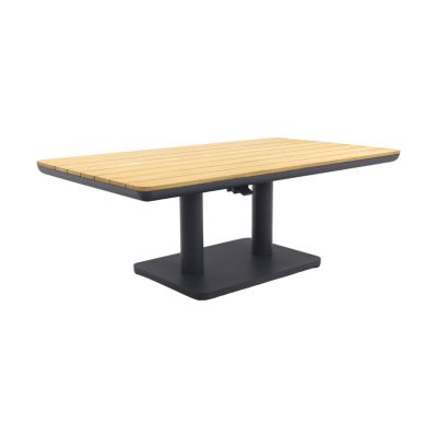 Medina up&down verstelbare tuintafel 140x80 cm. - Royal Grey/Teak