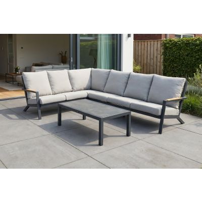 Santos/Atlanta aluminium loungeset - Antraciet