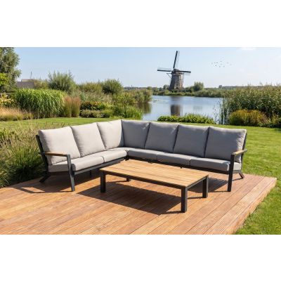 Santos/Mindo 150x75 cm. loungeset - Antraciet/Teak