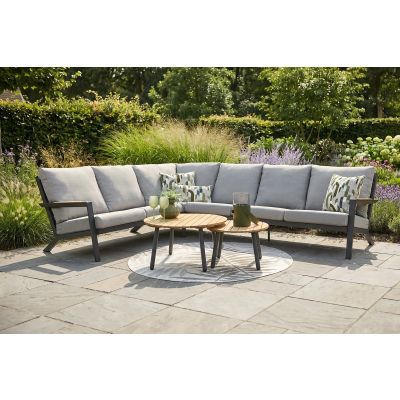 Santos/Mindo loungeset - Antraciet/Teak