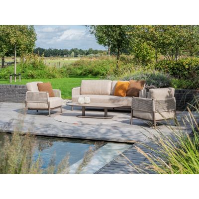 4SO Savanne/Boaz stoel-bank loungeset met ovale loungetafel - Terre