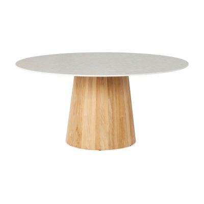 SUNS Sorolo Ronde Tuintafel - Terrazzo Light Taupe - Ø160 cm OP=OP