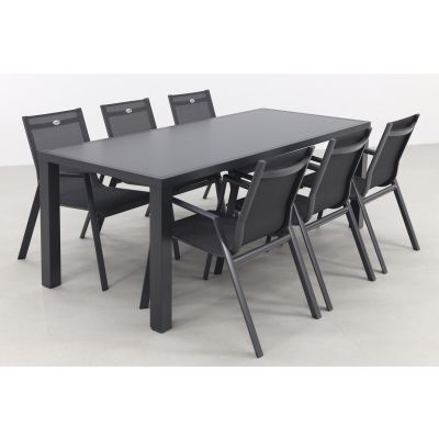 Napoli/Alma 210 cm. - stapelbare tuinset - 7-delig Napoli/Alma 210 cm. - stapelbare tuinset - 7-delig