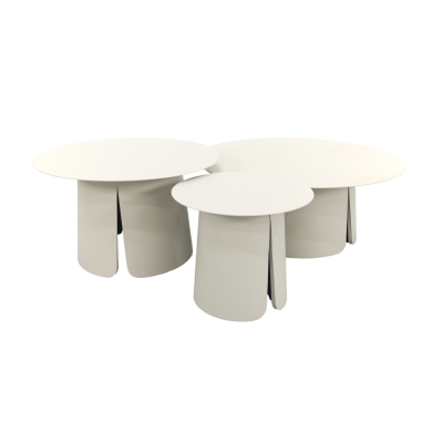 Velora koffietafels - Set van 3 - Cream