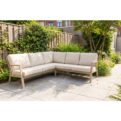 Viento aluminium hoekbank - Latte