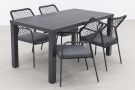 Dido Black/Lena 160 cm. - stapelbare tuinset - 5-delig 
