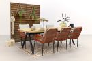 Teresa Terra/Mason teak tafel 240 cm. - 7-delig - stapelbaar
