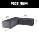Platinum Aerocover loungesethoes L-vorm 255x255 cm. 