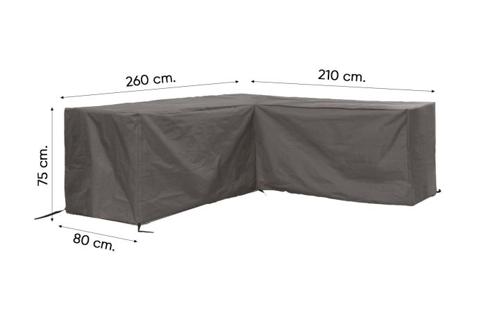 Outdoor Covers L-vormige loungesethoes 260x210x75x80 cm. - Rechts